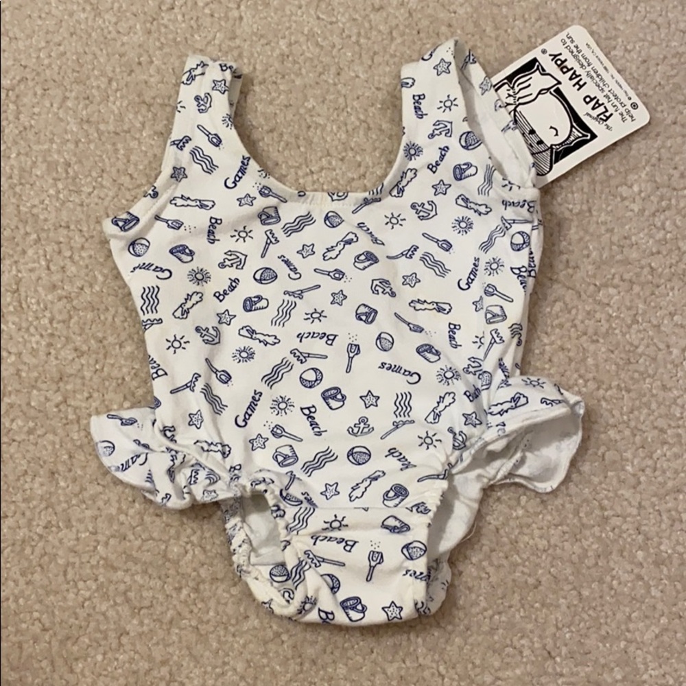 NWT beach print bathing suit one piece